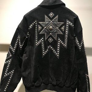 Cripple Creek Studded Embellished Leather Jacket